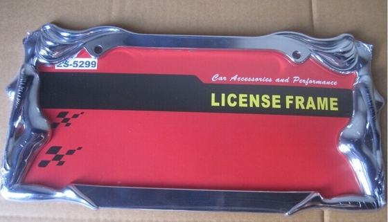 YK-LPF801 Universal Beauty American Car License Plate Frame Chrome Zinc Alloy Car License Plate Frame Manufacture