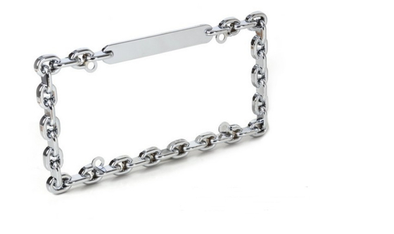 YK-LPF805 Universal Car License Plate Frame Manufacture Zinc Alloy Chain American Car License Plate Frame Wholesale