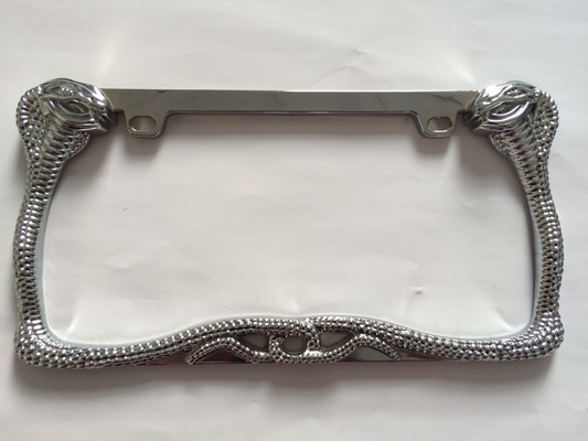 YK-LPF845 Universal Chrome Car License Plate Frame Manufacture Cobra American Zinc Alloy License Plate Frame Suppliers