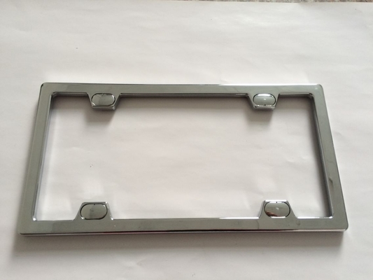 YK-LPF857 Universal Chrome American Car License Plate Frame Simple Zinc Alloy License Plate Frame From China Factory