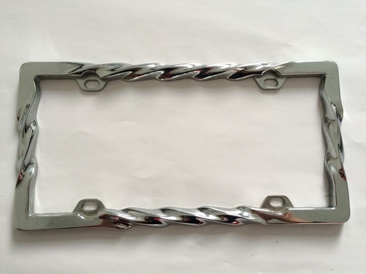 YK-LPF810 Universal Chrome American Car License Plate Frame Twist Zinc Alloy License Plate Frame Supplier
