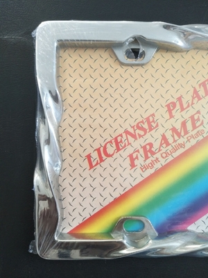 YK-LPF810 Universal Chrome American Car License Plate Frame Twist Zinc Alloy License Plate Frame Supplier