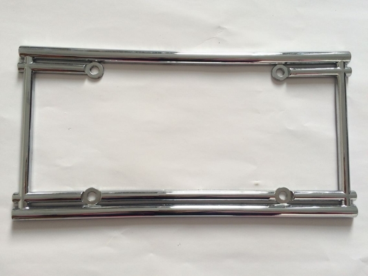 YK-LPF853 American Car License Plate Frame Simple Chrome Zinc Alloy License Plate Frame China Manufacture