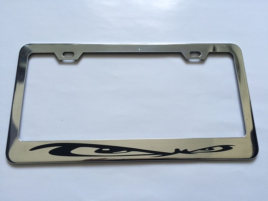 YK-LPF836 American Car License Plate Frame Eye Print Chrome Iron License Plate Frame China Manufacture