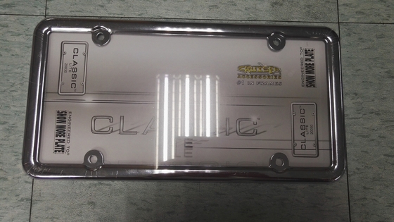 YK-LPF850 USA Car License Plate Frame Black Zinc Alloy Iron Stainless Steel License Plate Frame Customize Manufacture