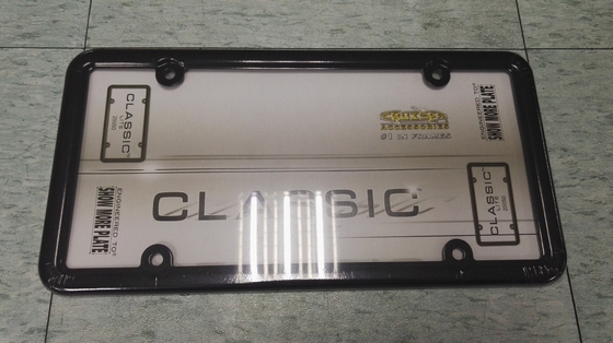 YK-LPF850 USA Car License Plate Frame Black Zinc Alloy Iron Stainless Steel License Plate Frame Customize Manufacture