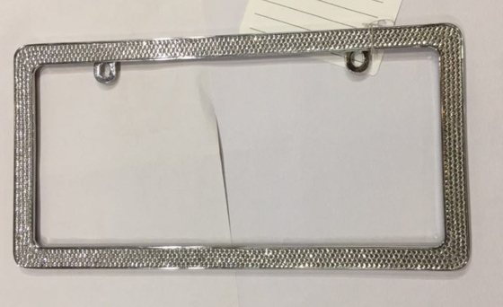 YK-LPF800D1 USA License Plate Frame Bling Design Metal Zinc Alloy Chrome Car License Plate Frame Diamond personnalized