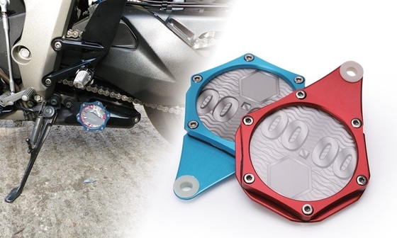 YK-OT138 Black Motorcycle Tax Disc Holder CNC Aluminum Hexagonal Plated Tax Holder Disc Motorcycle