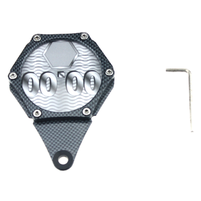 YK- MP1000 Carbon Motorcycle Tax Disc Holder Motorcycle Metal Alloy Tax Disc Permit Holder Waterproof Seal