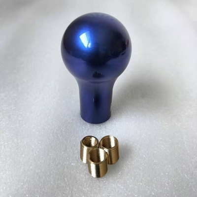YK033 Universal Plastic Shift Knob Round Carbon Fiber Style Shift Knob With 3 Adapter Shift Lever