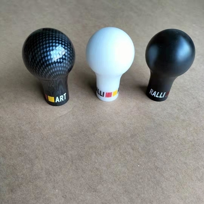 YK033 Universal Plastic Shift Knob Round Carbon Fiber Style Shift Knob With 3 Adapter Shift Lever