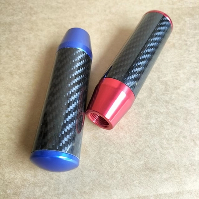 YK-XP010 Carbon Fiber Stick Shift Knob Lengthen Aluminum Alloy Gear Shift Knob Automatic Shifting Lever Fit