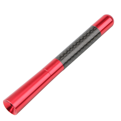 YK-AT122 Car Decorative Antenna Carbon Fiber Car Short Antenna Top Mount Metal Radio Antenna Replacement