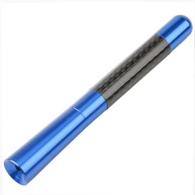 YK-AT122 Car Decorative Antenna Carbon Fiber Car Short Antenna Top Mount Metal Radio Antenna Replacement