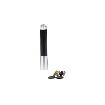 YK-AT123 8CM Carbon Fiber Car Short Antenna Top Mount Metal Radio Antenna Replacement Universal Decorative Antenna