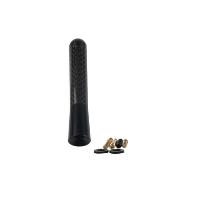YK-AT123 8CM Carbon Fiber Car Short Antenna Top Mount Metal Radio Antenna Replacement Universal Decorative Antenna