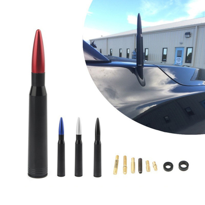 YK-AT126 Car Bullet Antenna Truck Exterior Decoration Accessories Antenna Aluminum Alloy Short Radio Antenna