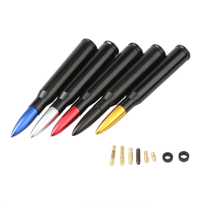 YK-AT126 Car Bullet Antenna Truck Exterior Decoration Accessories Antenna Aluminum Alloy Short Radio Antenna