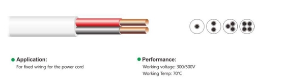 Double cores PVC Insulated Cable CCC 2271EC10 (BVV)