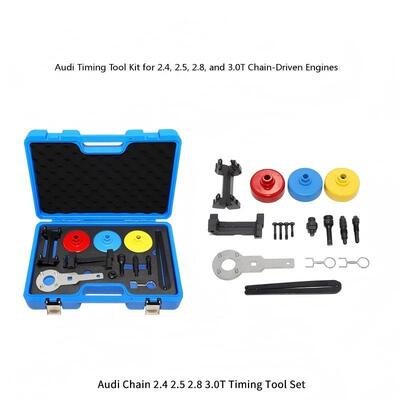 Auto Repair Tool Kits 13-Piece Engine Timing Tool Set for Audi 2.4, 2.5, 2.8, and 3.0T Chain System Alignment-R36
