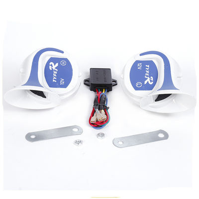 Wholesale Car Horn Kit Blue 12/24V Diameter 90mm 110db Universal Electrical Snail Horn For Trucks Cars etc.