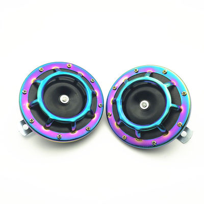 Metal Disc Horn Motorcycle Electric Twin Horn Kit With Protective Grill Supertone Car Horn