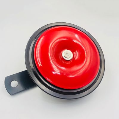 Universal Waterproof Car Truck Motorcycle Horn Metal Disc Horn 12/24V Car Electric Horn 90mm Black And Red Type