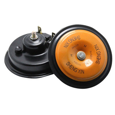 High/Low Dual Tone Universal Waterproof Car Truck Motorcycle Horn Metal Disc Horn 12/24V Car Electric Horn 90mm