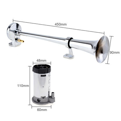 17&quot; Universal Air Horn Kit 12/24V For Truck Car Train Boat Motorcycle Signal Pipe Car Horn Super Loud Car Horns