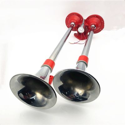 Universal Air Horn 12/24V For Truck Train Boat Dual Pipes Trumpet Car Horn Super Loud Trumpet Zinc Alloy