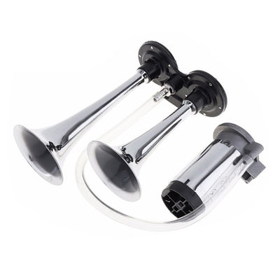 Universal High Level Air Horn 12/24V For Truck Train Boat Dual Pipes Trumpet Car Horn Super Loud Car Trumpet