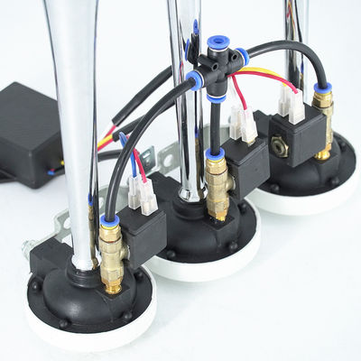 Universal Three Pipes Trumpet 8 Tone Music Air Horn 12/24V For Truck Train Boat Super Loud Metal Car Horn