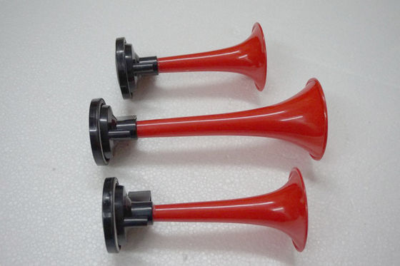 Red Air Horn Kit Three Pipes Trumpet 12/24V For Truck Boat Universal Car Horn Super Loud Plastic Air Horns For Refitting