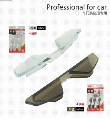 Brown / Transparent Car Door Corner Protctor Great PVC Car Door Guard Universal Auto Door Edge Bumper 4pcs/Pack