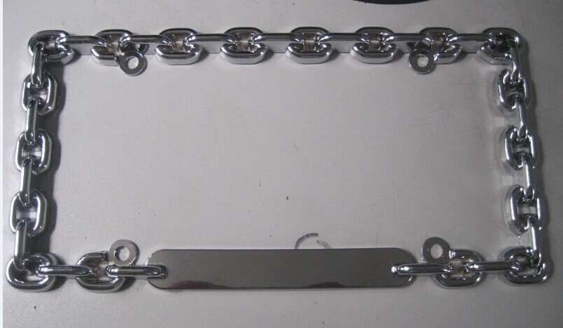YK-LPF805 Universal Car License Plate Frame Manufacture Zinc Alloy Chain American Car License Plate Frame Wholesale