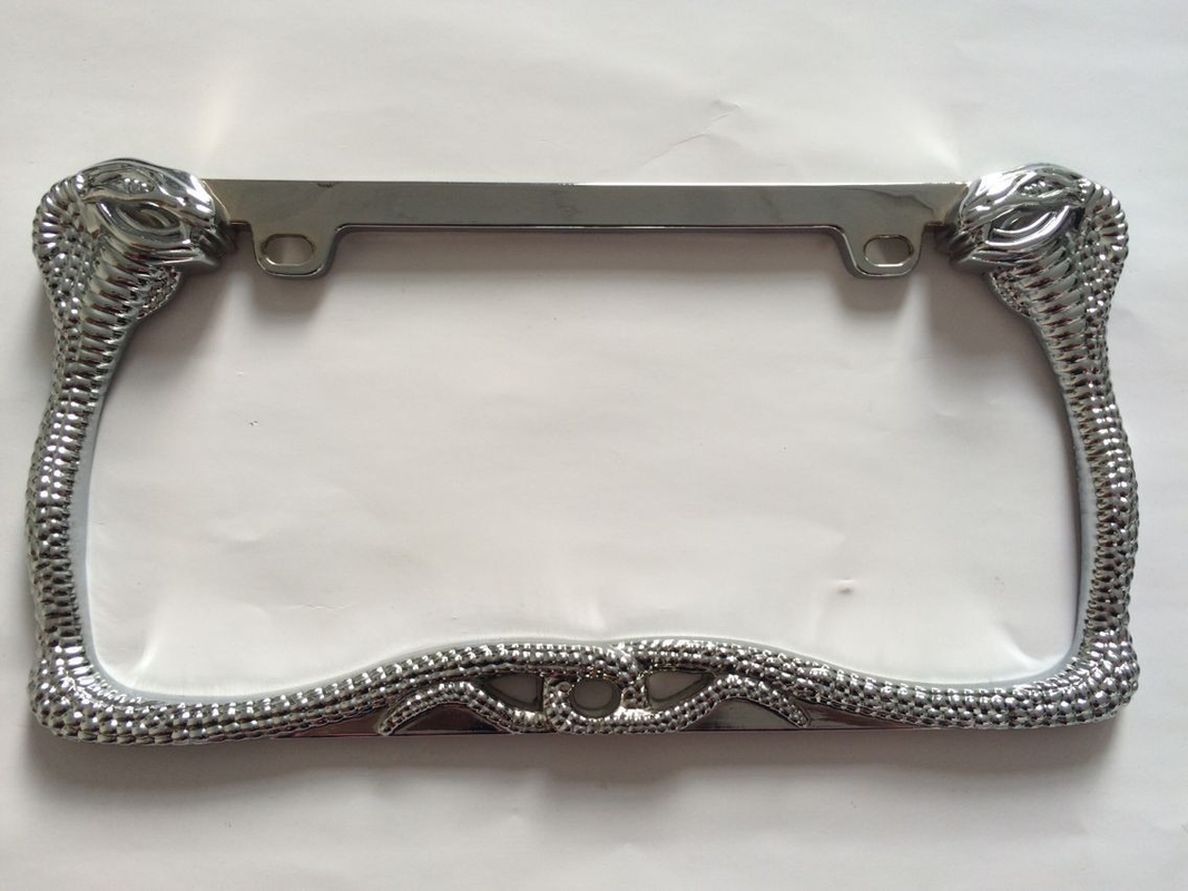YK-LPF845 Universal Chrome Car License Plate Frame Manufacture Cobra American Zinc Alloy License Plate Frame Suppliers