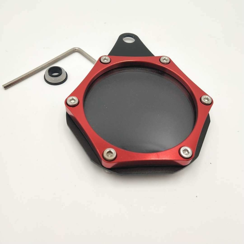 YK- MP1001 Red Black Motorcycle Tax Disc Holder Motorcycle Alumium Alloy Tax Disc Permit Holder Waterproof Seal