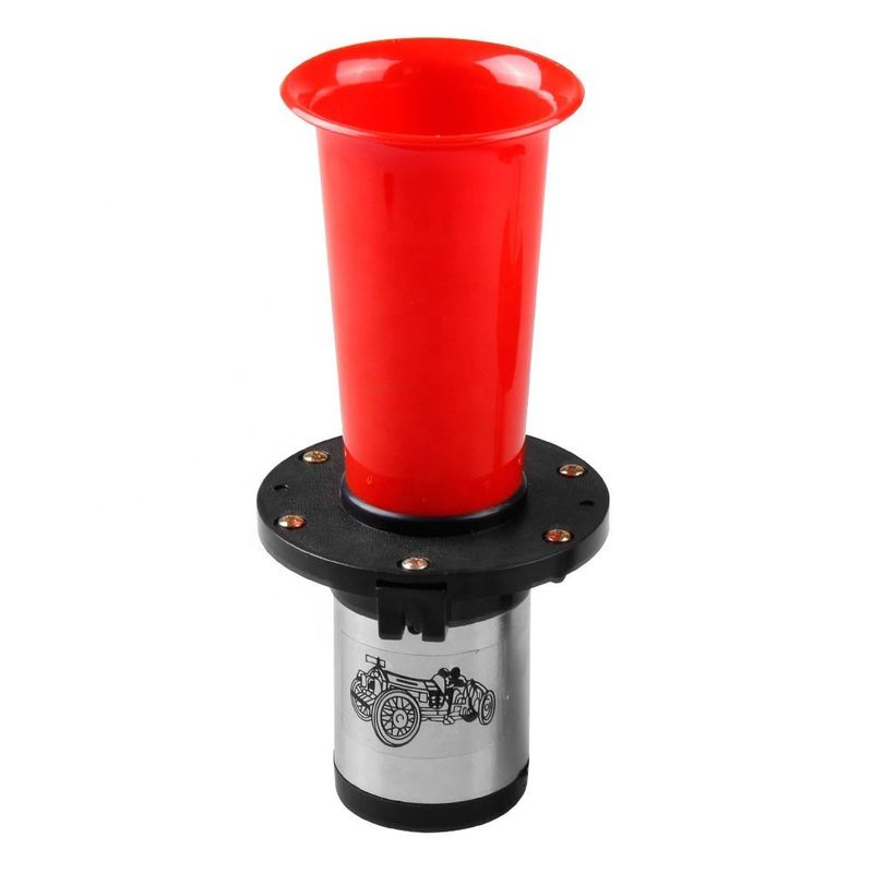 Car Truck Train Universal Air Horn Kit 12/24V Refit Car Horn Red Chrome Black Super Loud Auto Horn
