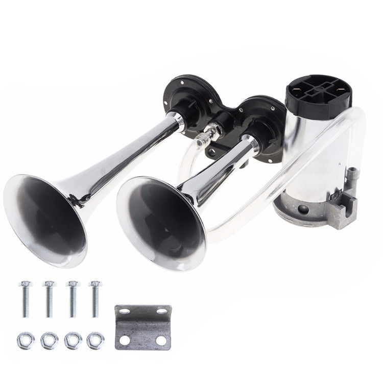 Universal High Level Air Horn 12/24V For Truck Train Boat Dual Pipes Trumpet Car Horn Super Loud Car Trumpet