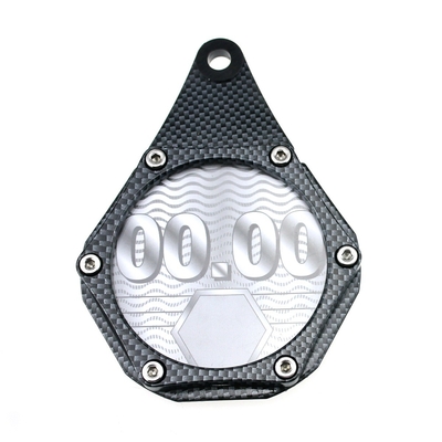 YK- MP1000 Carbon Motorcycle Tax Disc Holder Motorcycle Metal Alloy Tax Disc Permit Holder Waterproof Seal