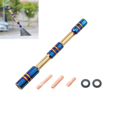 YK-AT128 Aluminum Alloy Gradient Blue Car Truck Antenna Universal Vehicle Radio Antenna replacement