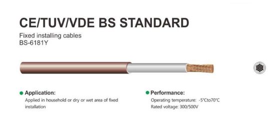 Fixed Installing Cables BS-6181Y CE/TUV/VDE BS STANDARD
